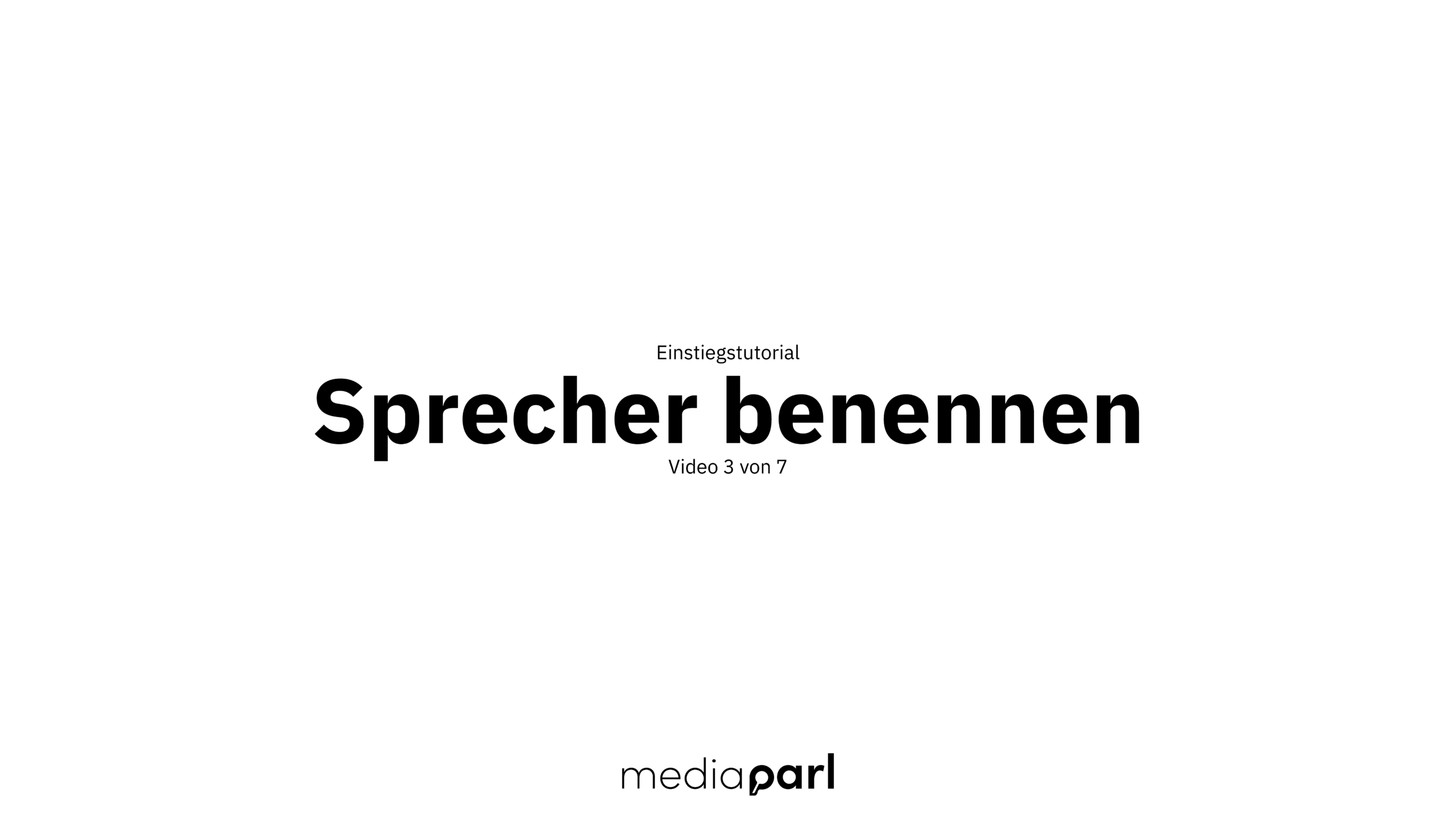 Sprecher benennen